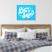 Laat het winterontwerp sneeuwen canvas afdruk (Insitu (Slaapkamer))