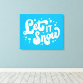Laat het winterontwerp sneeuwen canvas afdruk (Insitu (Houten vloer))