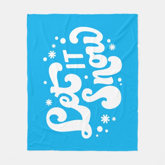 Laat het winterontwerp sneeuwen fleece deken (Voorkant)