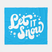 Laat het winterontwerp sneeuwen fleece deken (Voorkant (Horizontaal))