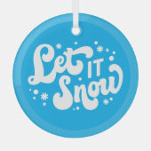 Laat het winterontwerp sneeuwen glas ornament (Voorkant)