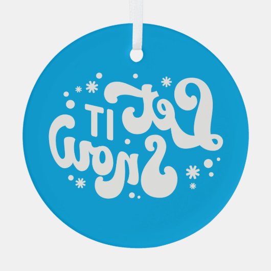 Laat het winterontwerp sneeuwen glas ornament (Achterkant)