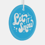 Laat het winterontwerp sneeuwen glas ornament (Voorkant Rechts)