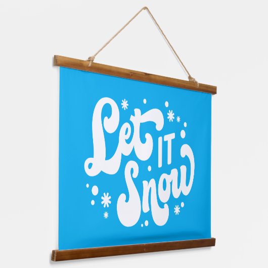 Laat het winterontwerp sneeuwen hangend wandkleed (Gebogen)