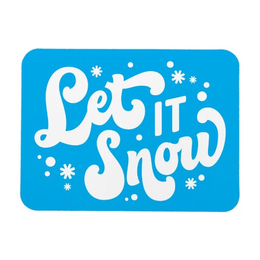 Laat het winterontwerp sneeuwen magneet (Horizontaal)