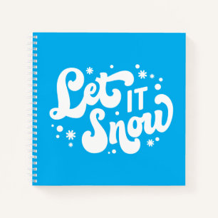 Laat het winterontwerp sneeuwen notitieboek