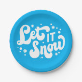 Laat het winterontwerp sneeuwen papieren bordje (Voorkant)