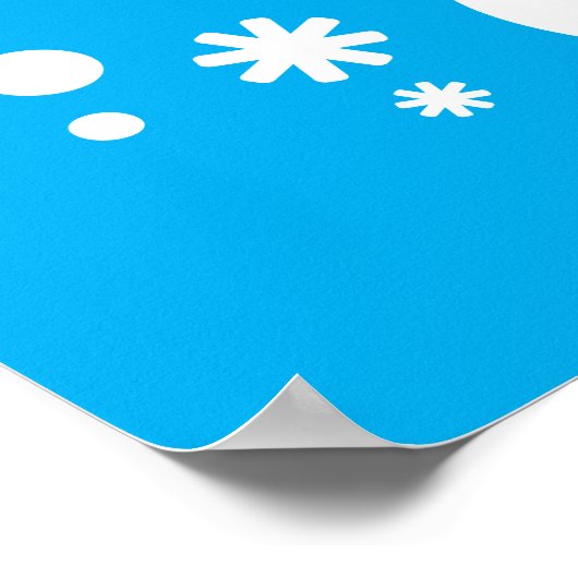 Laat het winterontwerp sneeuwen poster (Hoek)