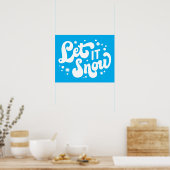 Laat het winterontwerp sneeuwen poster (Keuken)