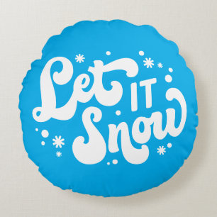 Laat het winterontwerp sneeuwen rond kussen