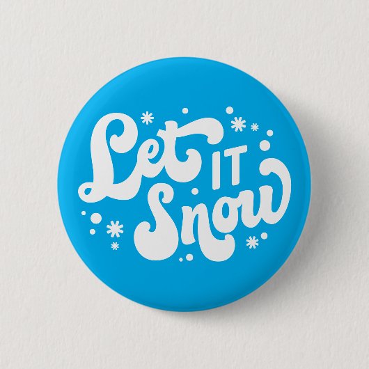 Laat het winterontwerp sneeuwen ronde button 5,7 cm (Voorkant)