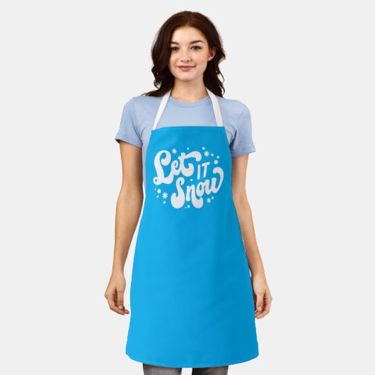 Laat het winterontwerp sneeuwen schort (Gedragen)