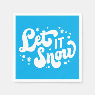 Laat het winterontwerp sneeuwen servet