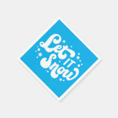 Laat het winterontwerp sneeuwen servet (Hoek)