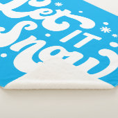 Laat het winterontwerp sneeuwen sherpa deken (3/4)