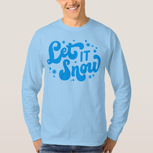 Laat het winterontwerp sneeuwen t-shirt