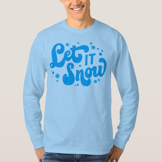 Laat het winterontwerp sneeuwen t-shirt (Voorkant)
