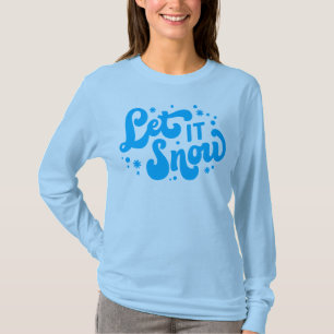 Laat het winterontwerp sneeuwen t-shirt