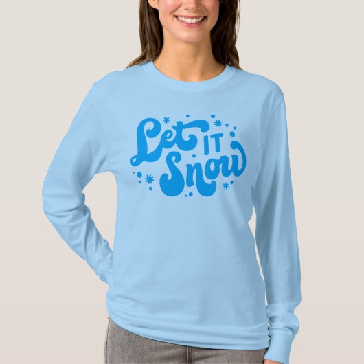 Laat het winterontwerp sneeuwen t-shirt (Voorkant)
