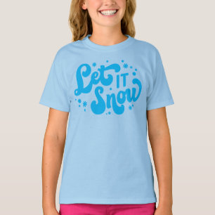 Laat het winterontwerp sneeuwen t-shirt