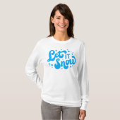 Laat het winterontwerp sneeuwen t-shirt (Voorkant volledig)