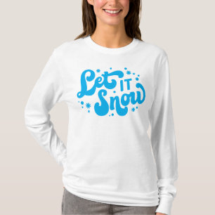 Laat het winterontwerp sneeuwen t-shirt