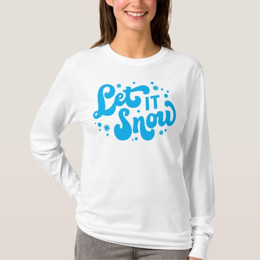Laat het winterontwerp sneeuwen t-shirt (Voorkant)
