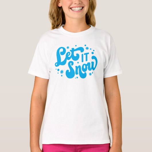 Laat het winterontwerp sneeuwen t-shirt (Voorkant)