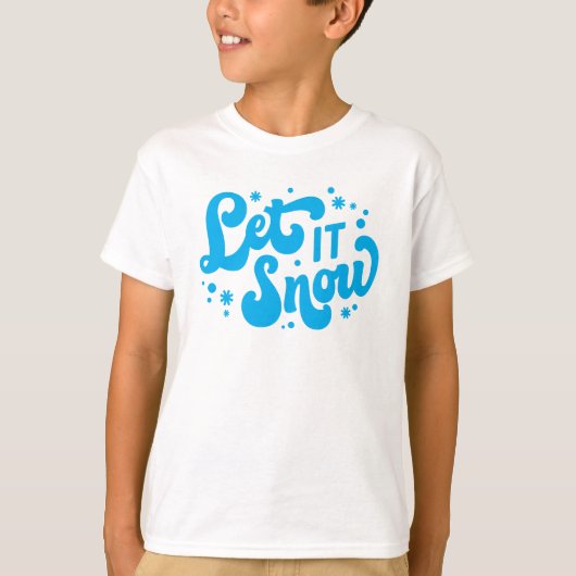 Laat het winterontwerp sneeuwen t-shirt (Voorkant)