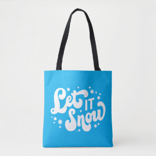 Laat het winterontwerp sneeuwen tote bag