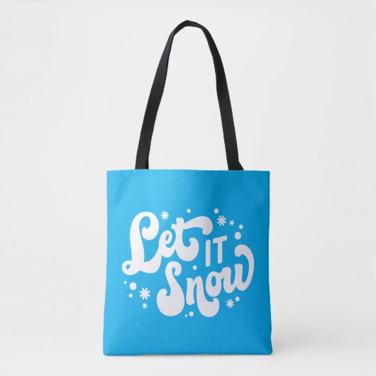 Laat het winterontwerp sneeuwen tote bag (Voorkant)