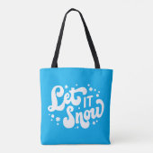 Laat het winterontwerp sneeuwen tote bag (Achterkant)
