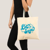 Laat het winterontwerp sneeuwen tote bag (Voorkant (product))