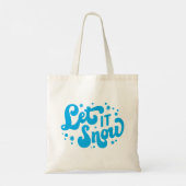Laat het winterontwerp sneeuwen tote bag (Achterkant)