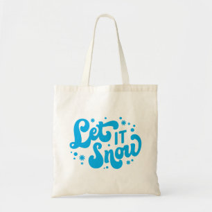 Laat het winterontwerp sneeuwen tote bag