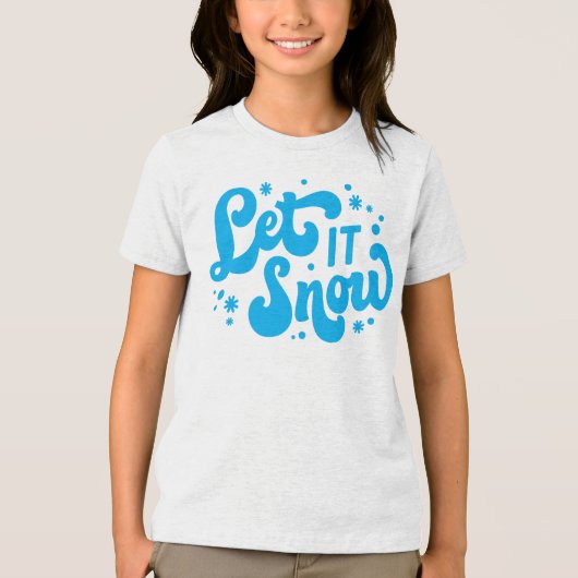 Laat het winterontwerp sneeuwen Tri-Blend shirt (Voorkant)