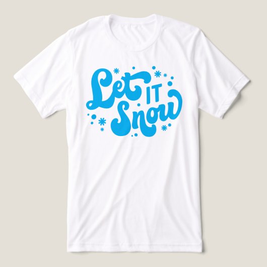 Laat het winterontwerp sneeuwen Tri-Blend shirt (Design voorkant)