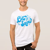 Laat het winterontwerp sneeuwen Tri-Blend shirt (Voorkant)
