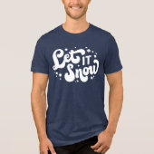 Laat het winterontwerp sneeuwen Tri-Blend shirt (Voorkant)