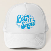 Laat het winterontwerp sneeuwen trucker pet (Voorkant)