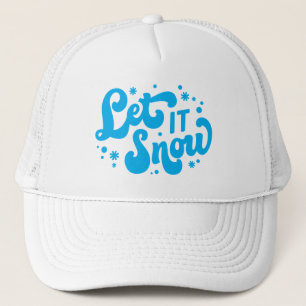 Laat het winterontwerp sneeuwen trucker pet