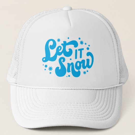 Laat het winterontwerp sneeuwen trucker pet (Voorkant)