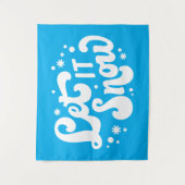 Laat het winterontwerp sneeuwen wandkleed (Voorkant)