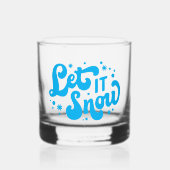 Laat het winterontwerp sneeuwen whisky glas (Voorkant)