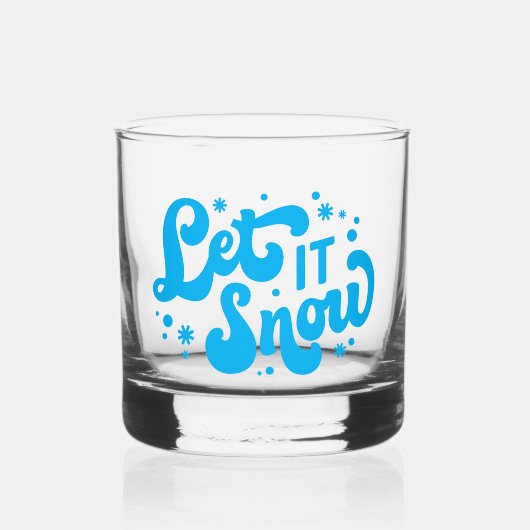 Laat het winterontwerp sneeuwen whisky glas (Voorkant)