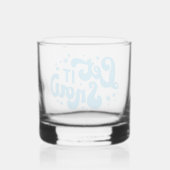Laat het winterontwerp sneeuwen whisky glas (Achterkant)