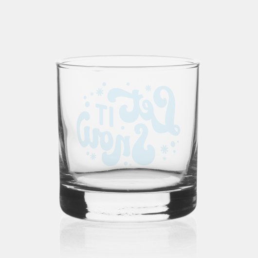 Laat het winterontwerp sneeuwen whisky glas (Achterkant)