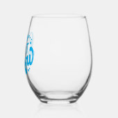 Laat het winterontwerp sneeuwen wijnglas zonder voet (Links)