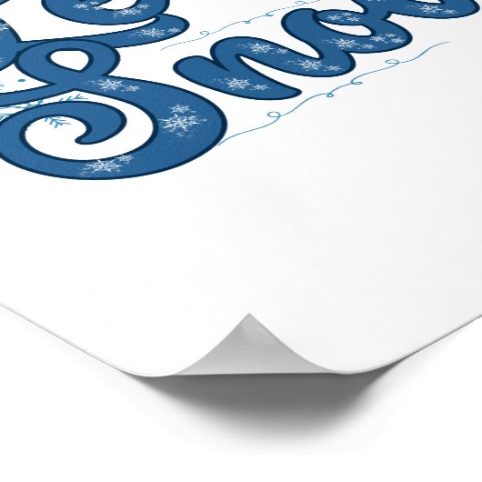 Laat het winterse Poster sneeuwen (Hoek)