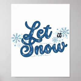 Laat het winterse Poster sneeuwen